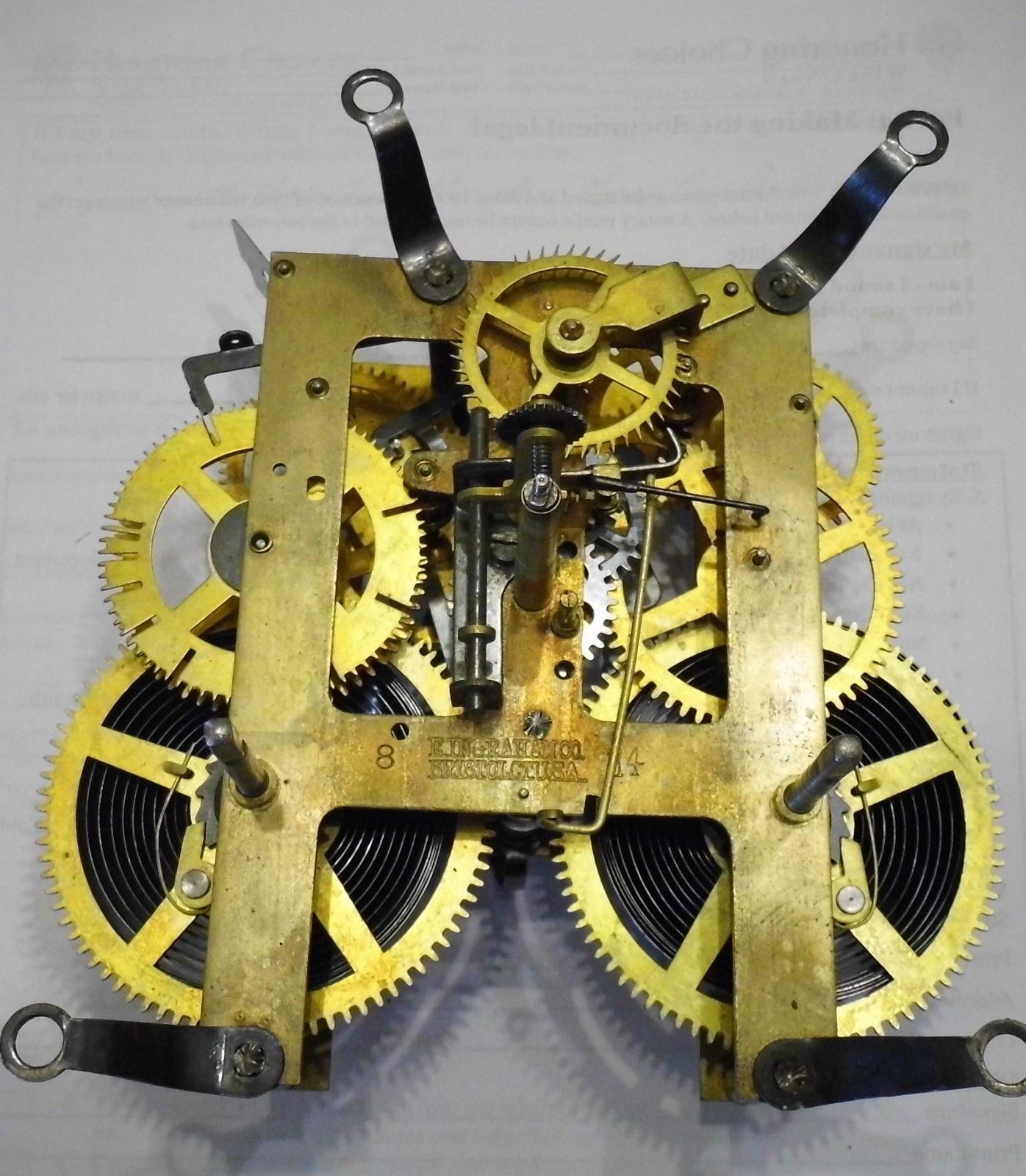 Antique clock movements Parts repair NO RETURN Ingraham Waterbury Seth Thomas Antique Price