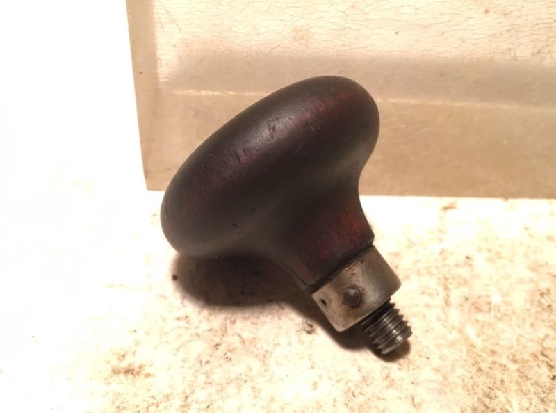 Antique Older Vintage Millers Falls Egg Beater Drill Part Wood Side