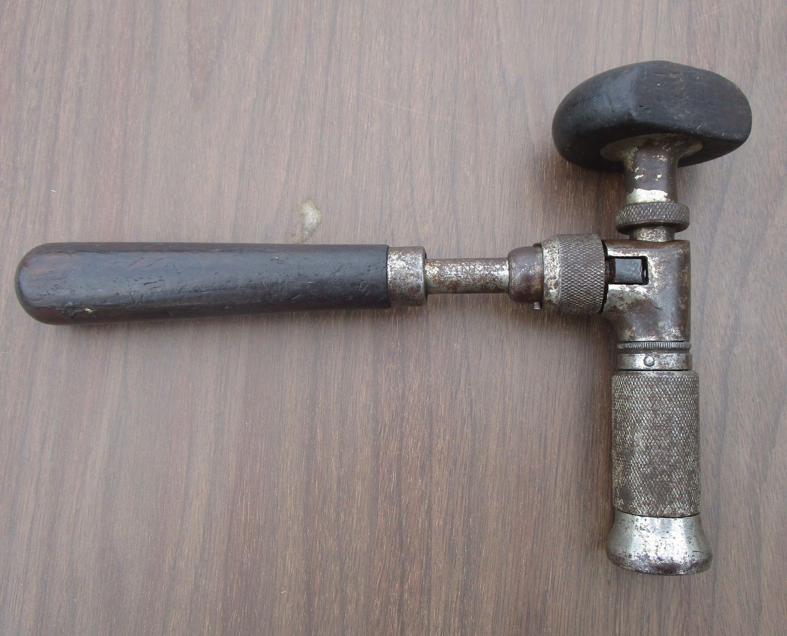 Vintage Stanley No. 982 Corner Angle Ratchet Bit Brace Drill Antique