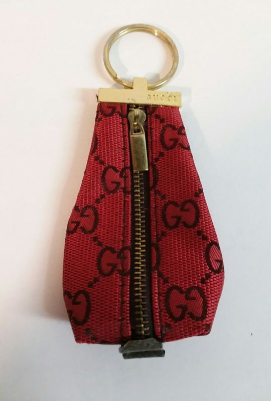 Vintage Gucci Keychain Coin Purse Pouch Red -- Antique Price Guide Details Page