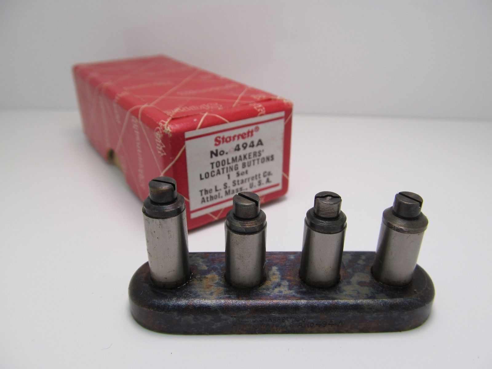 Starrett Tool Makers Locating Buttons No. 494A, 1 Set w/ Box Precision