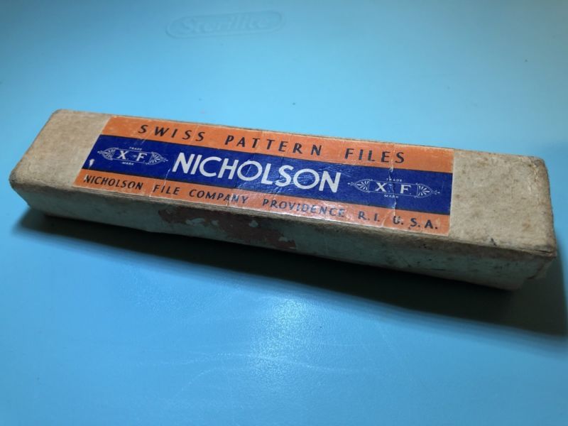 Vintage Nicholson XF Swiss Pattern Files set of 11 with Original Case