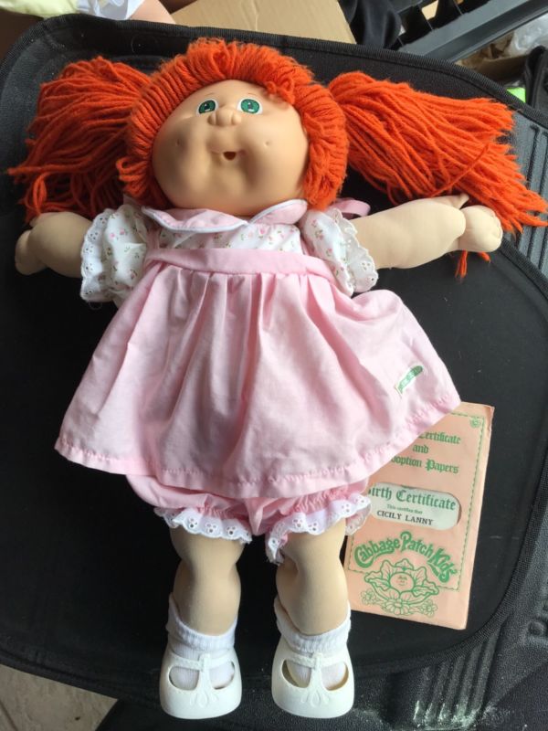 red haired cabbage patch doll