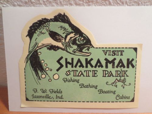 Shakamak State Park Jasonville Il Travel Luggage Sticker Fishing