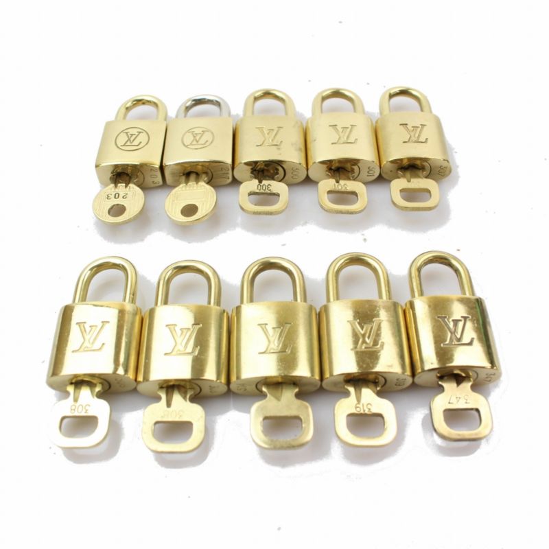 Authentic Louis Vuitton Padlock Set of 10Pairs Gold 251880 -- Antique ...