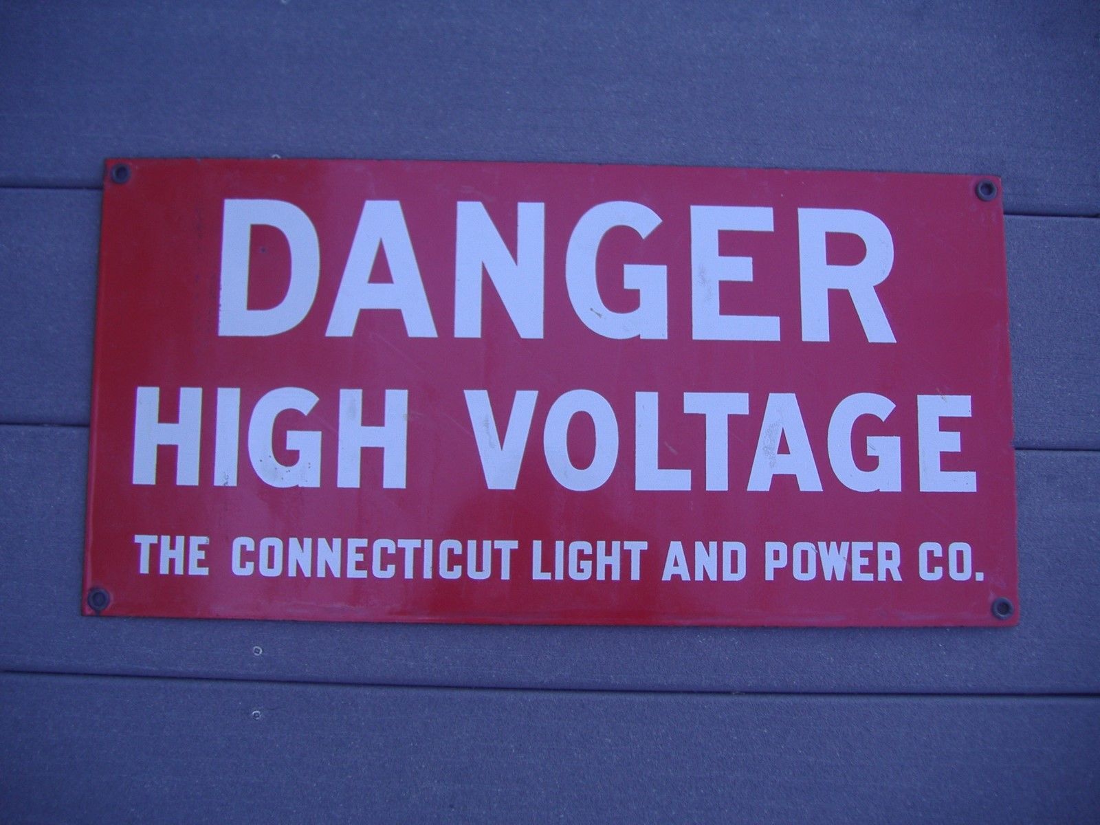 Vintage Danger High Voltage Sign
