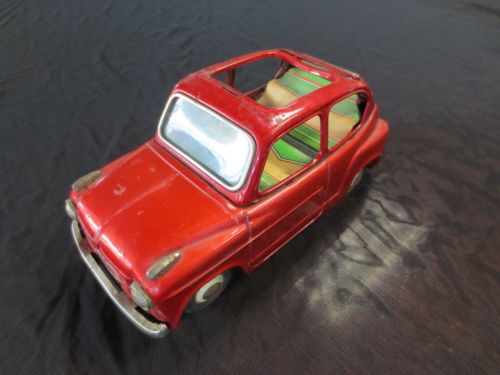 Antique Tin Toy Car Fiat 600 Made In Japan Friction Car Original ...