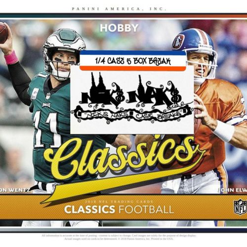 TAMPA BAY BUCCANEERS 2018 CLASSICS FOOTBALL 1/4 CASE 5 BOX LIVE BREAK #8 PANINI -- Antique Price