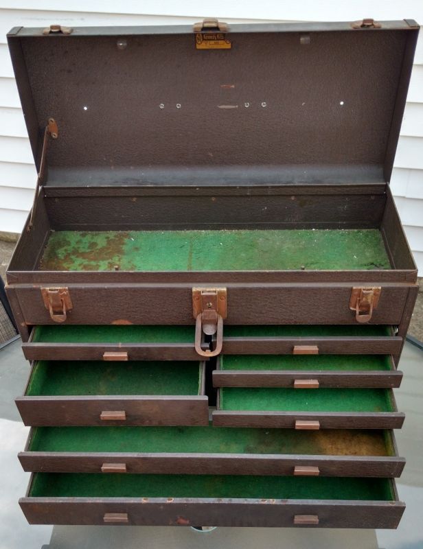 vintage Kennedy Kits 520 Machinist Tool Chest / Toolbox w/ Front Panel Antique Price Guide