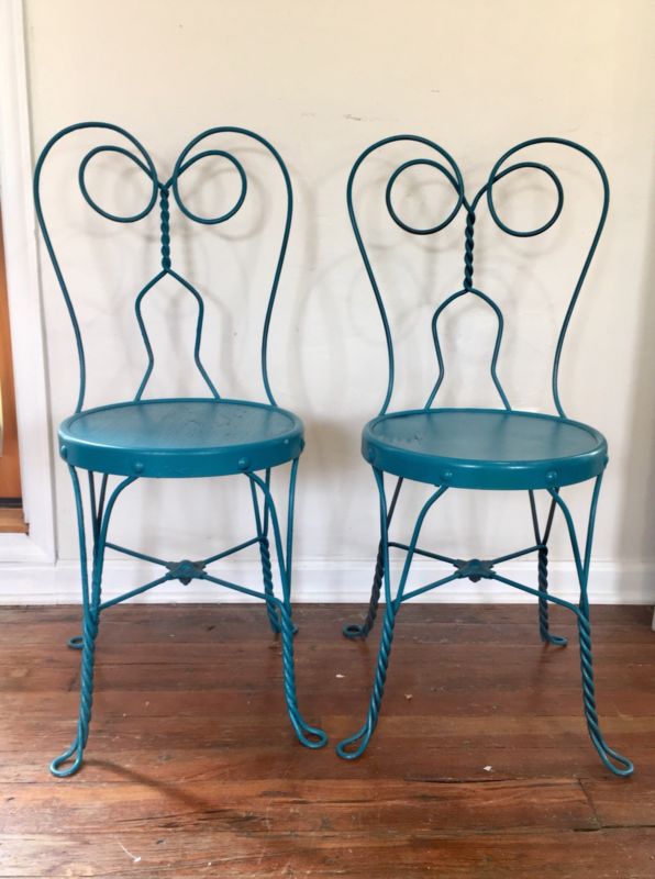 Ice Cream Parlor Chairs Set Of 2 Antique Price Guide Details Page