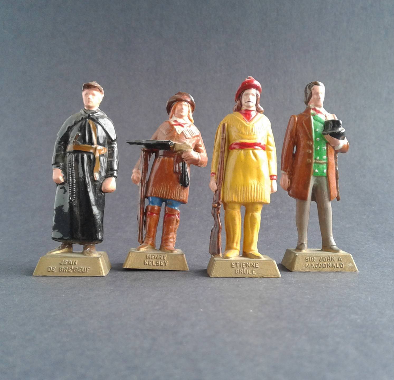 1960''s Vintage Marx Figurine Famous Canadians. Lipton Tea Collectible