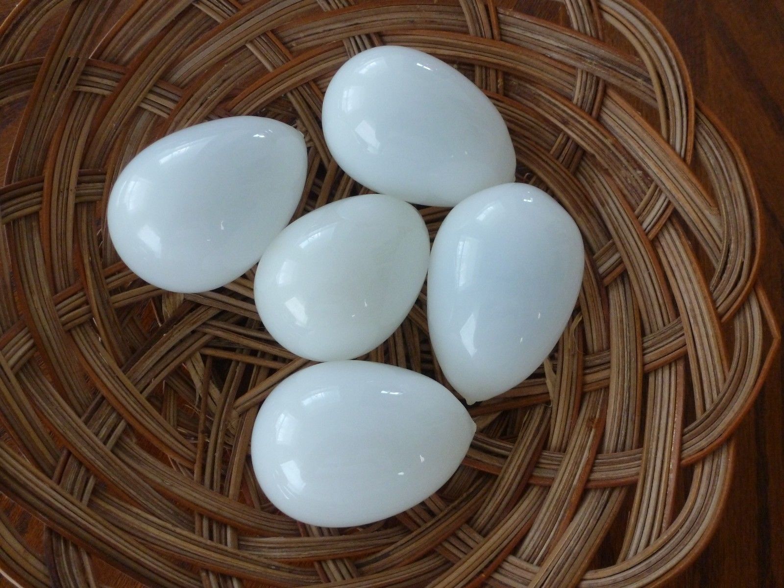 5 White Milk Glass Eggs Antique Price Guide Details Page