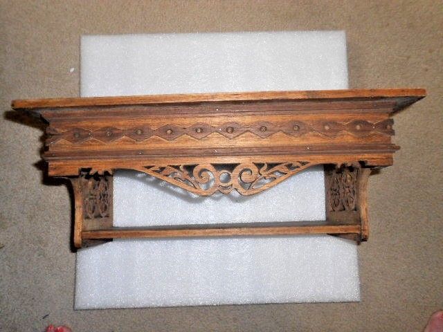 Vintage Antique Eastlake Shelf Clock Wood Wooden