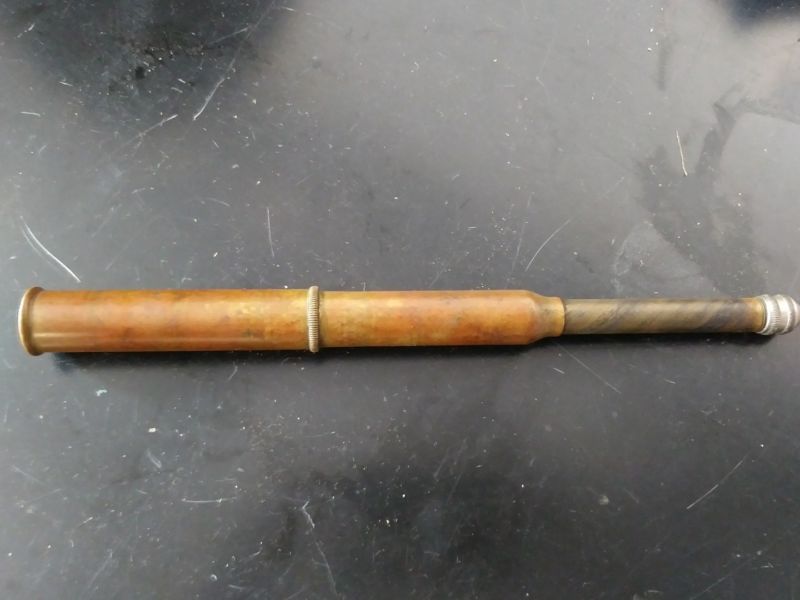 Johnson & Tainters Antique Brass Push Drill Screwdriver Vintage Gold