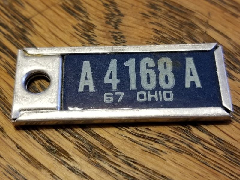 Ohio License Status >> Vintage 1967 Mini Ohio License Plate Tag Key Chain Disabled Ohio License Status >> Vintage 1967 Mini Ohio License Plate Tag Key Chain Disabled