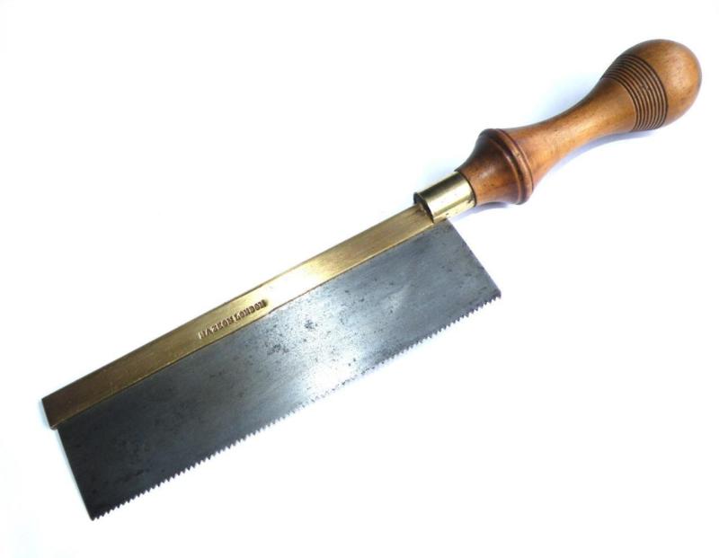 Vintage 6 inch gents brass back dovetail saw by Hazeon London
