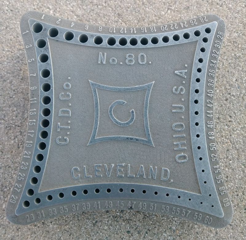 VINTAGE DRILL BIT INDEX STAND/ CLEVELAND TWIST DRILL CO. Antique