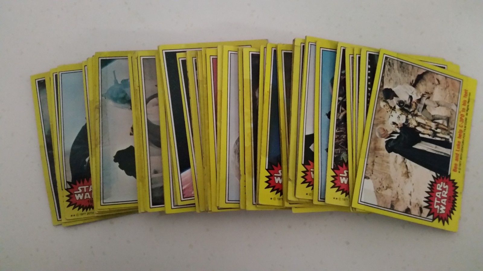 star wars trading cards 1977 yellow