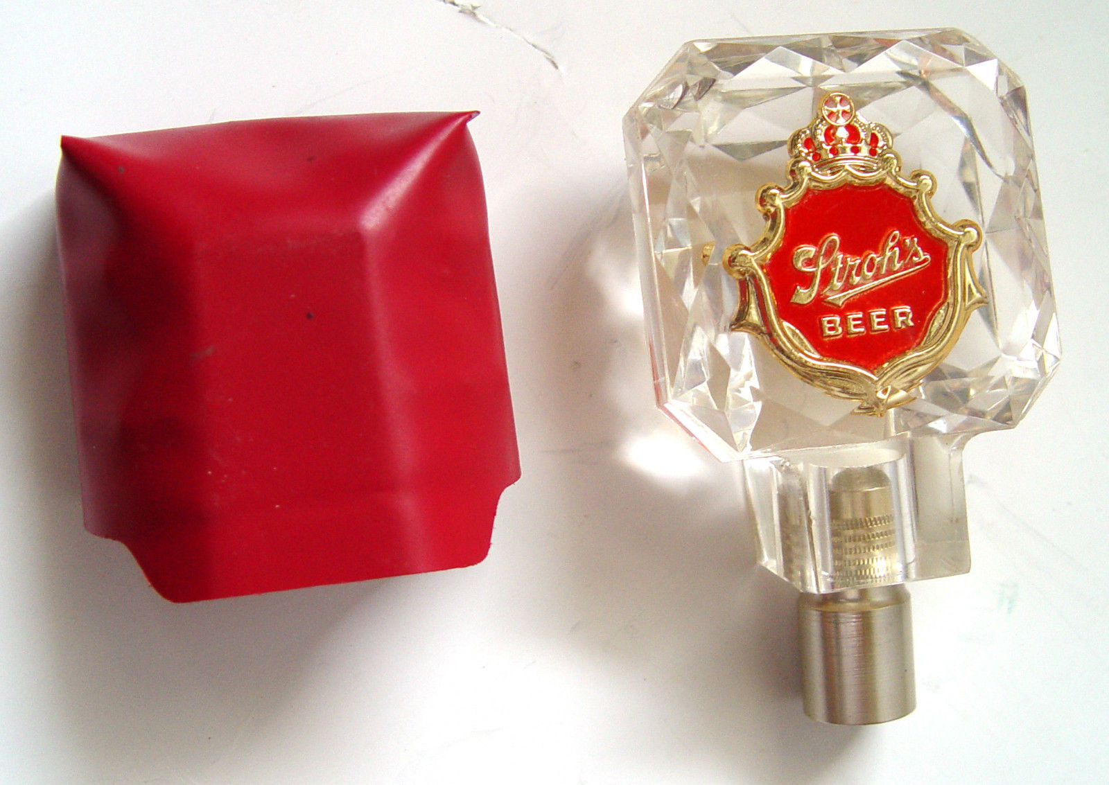 MINT VINTAGE 1950s STROHS BEER TAPPER WITH SLEEVE READY TO DISPLAY OR 