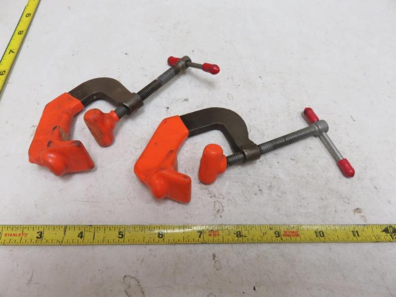 2 PIPE C CLAMPS USED CONDITION MECHANICS TOOL Antique Price Guide