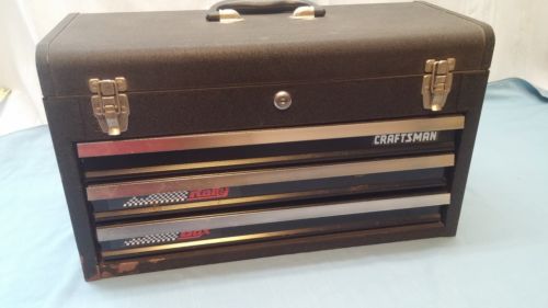 Sears Craftsman Rally Tool Box 3 Drawer Black Portable Tool Chest