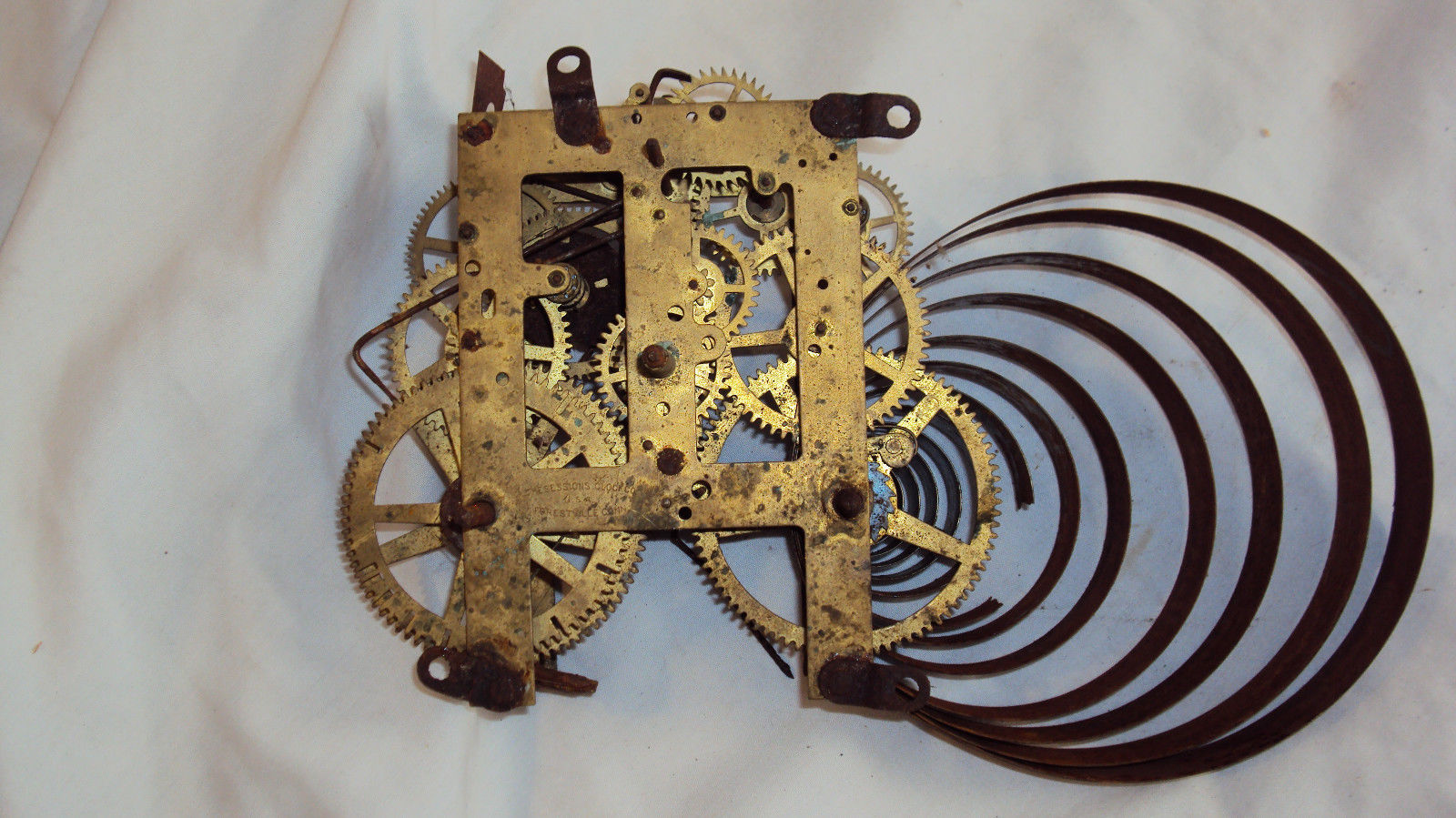 Antique Sessions Mantle clock movement 8 day striking parts repair