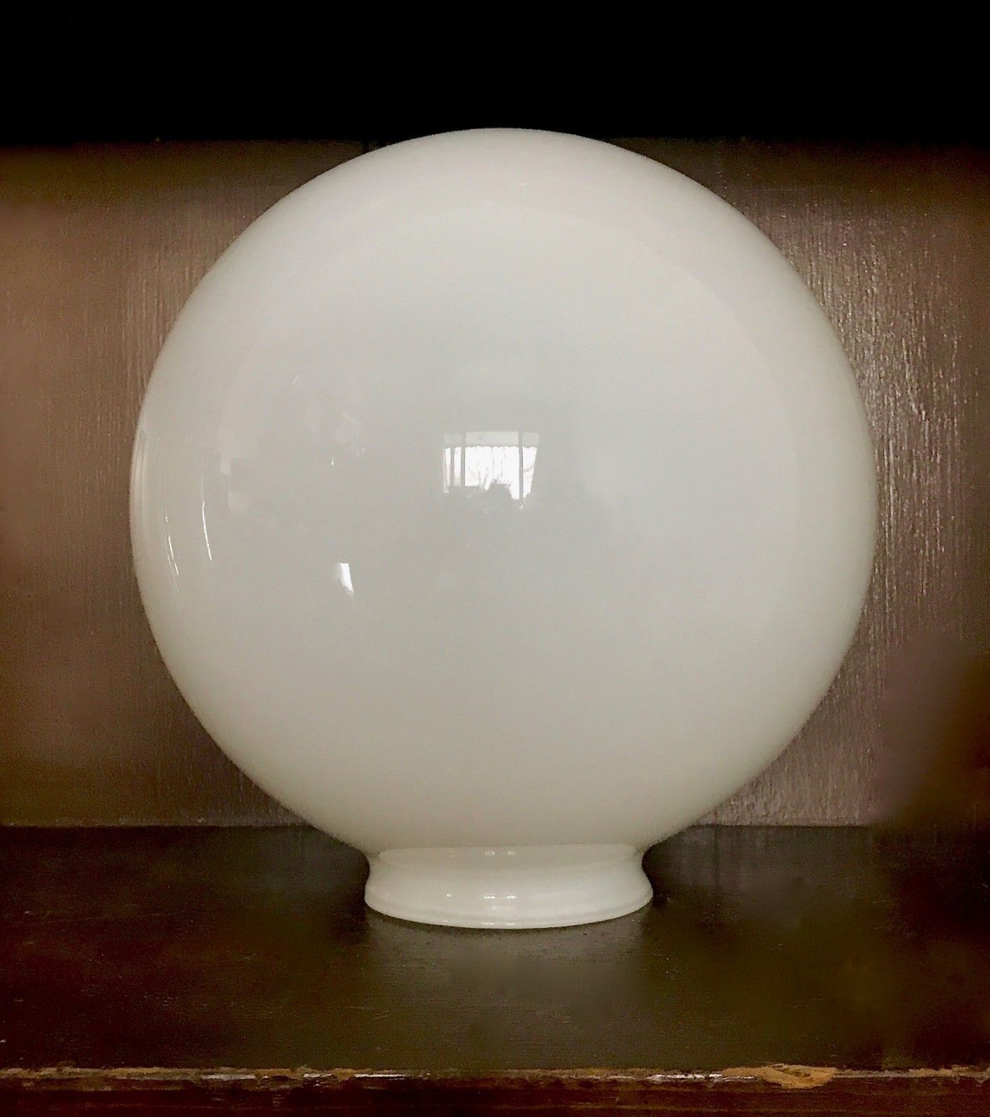 Milk Glass 11" Round Light Ceiling Fixture Replacement Globe Lamp 3
