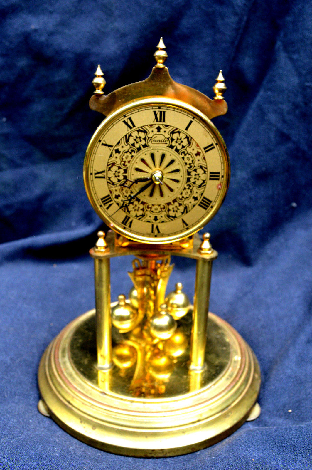 Antique Vintage KUNDO Brass Anniversary Clock No Shade or Key Antique Price Guide Details Page