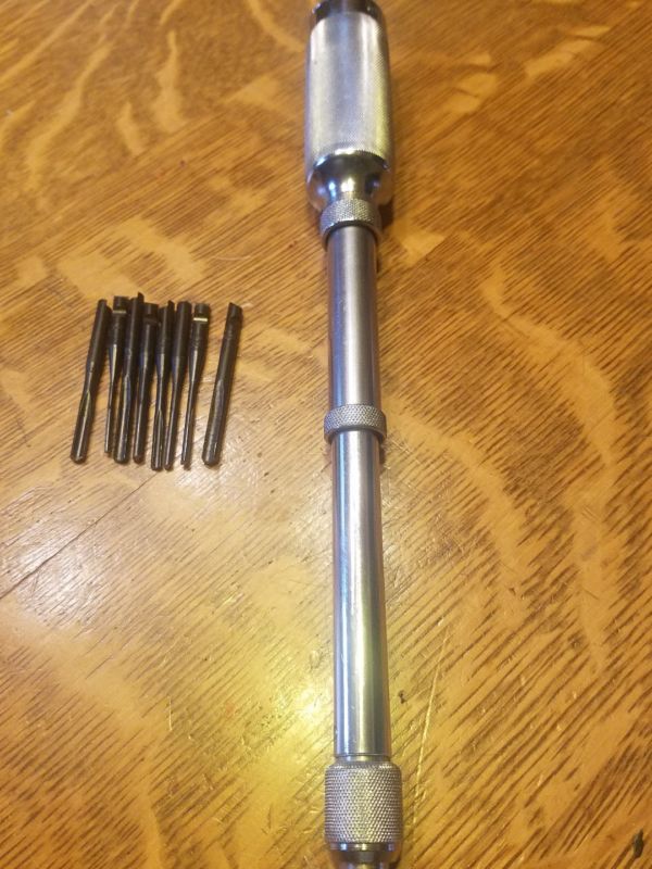 STANLEY YANKEE No.03043 PUSH DRILL 8 BITS EXCELLENT CONDITION