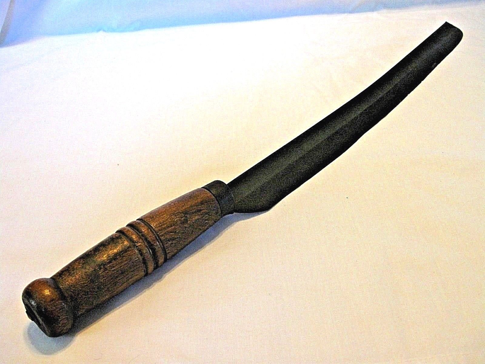 Vintage/Antique SHINGLE KNIFEFROE16" Long BladeWood Turned Handle