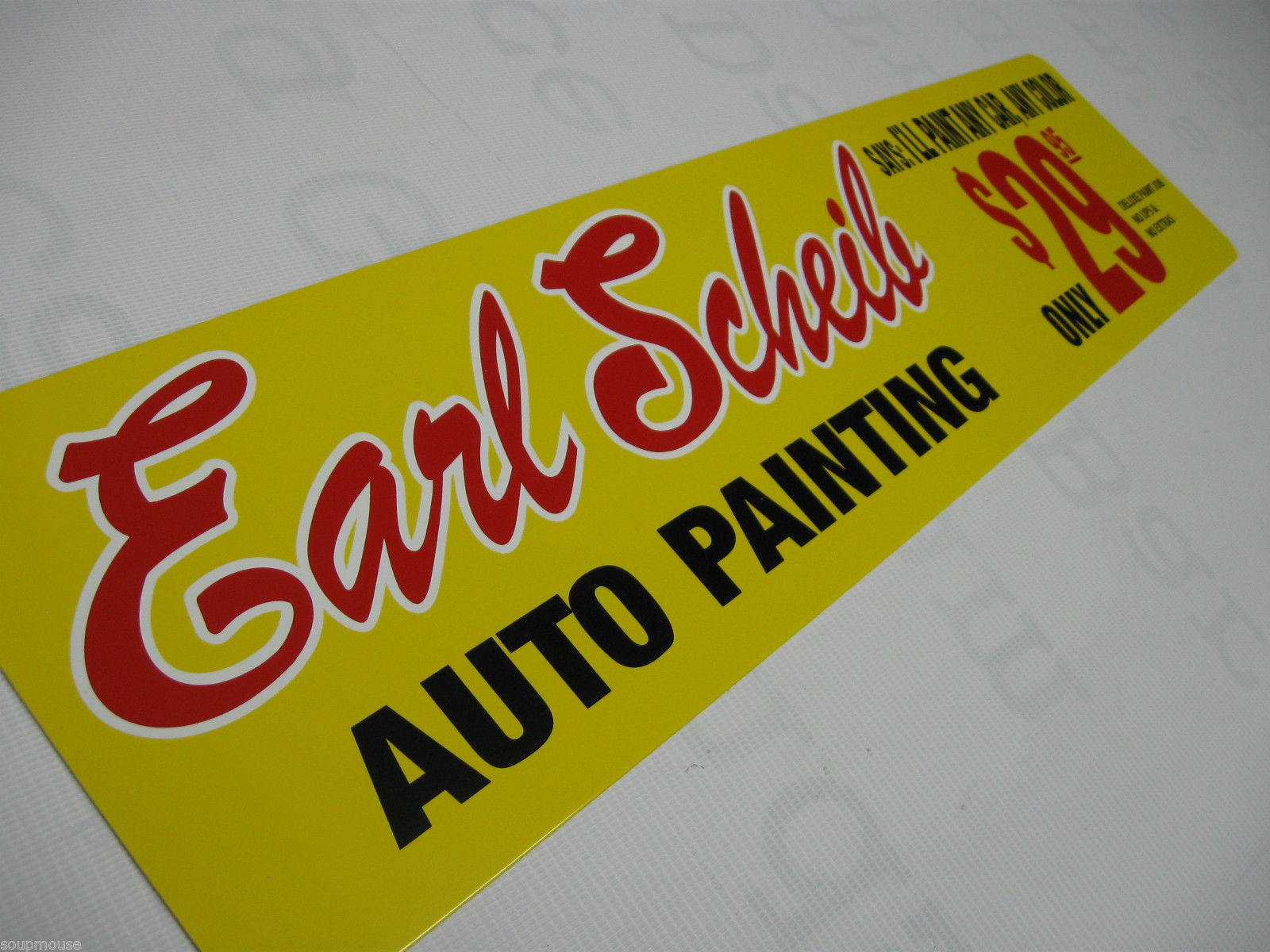Vintage 50 S 60 S 70 S Earl Scheib Auto Body Painting Sign