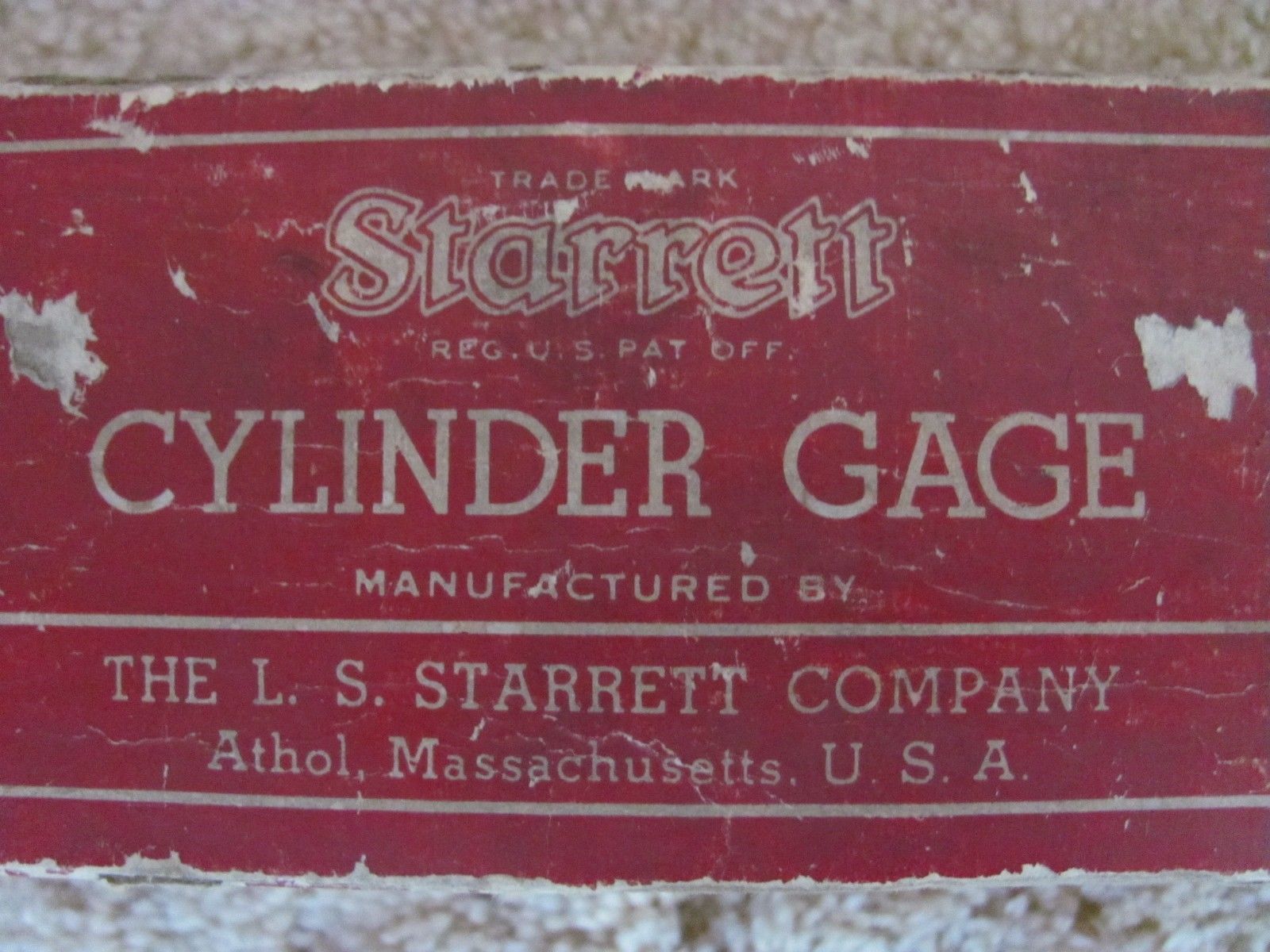Vintage Starrett Cylinder Gage made in the USA Antique Price Guide