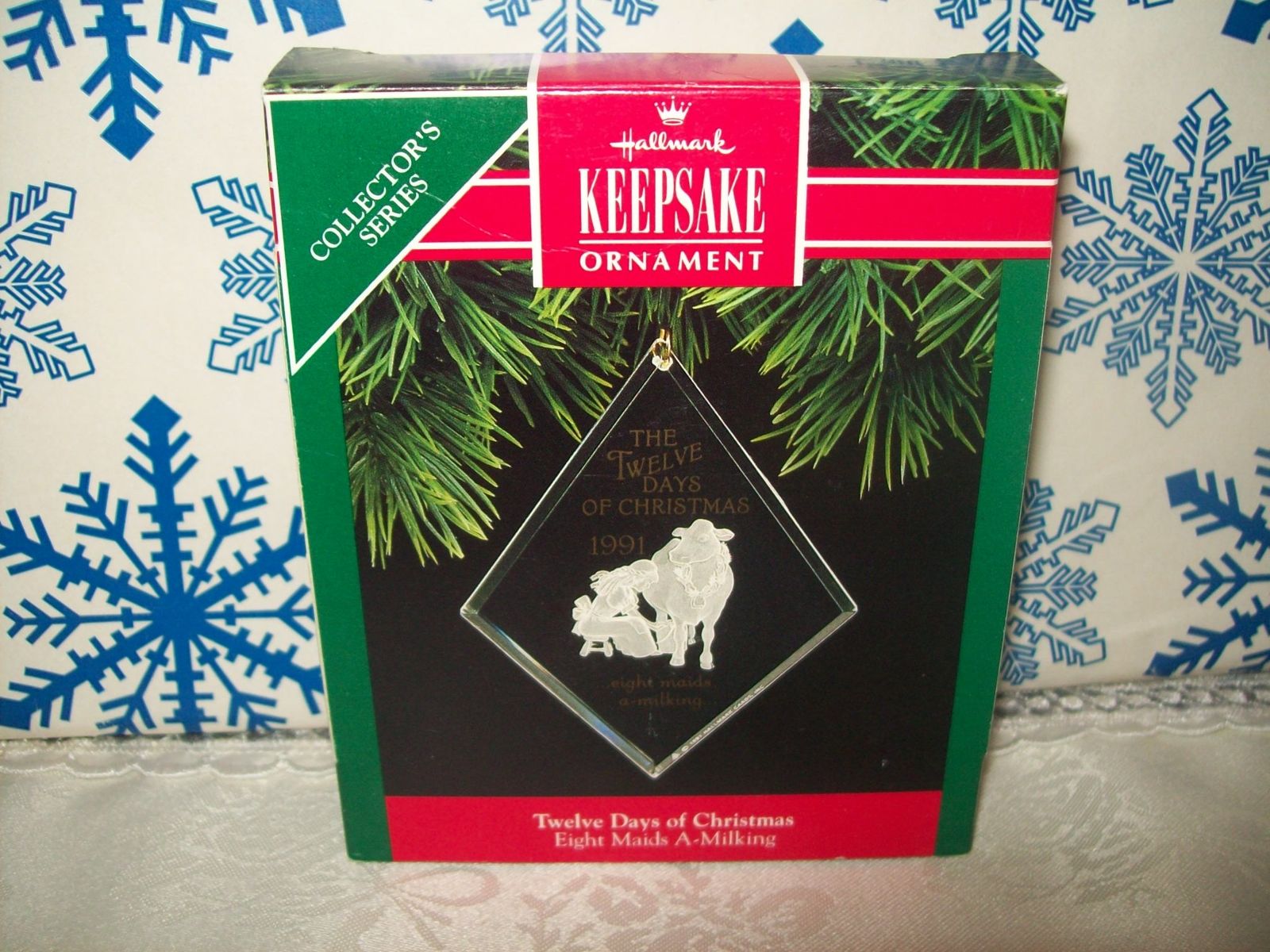 Hallmark Twelve Days Of Christmas #8 Series 1991 Ornaments Eight Hallmark Twelve Days Of Christmas #8 Series 1991 Ornaments Eight