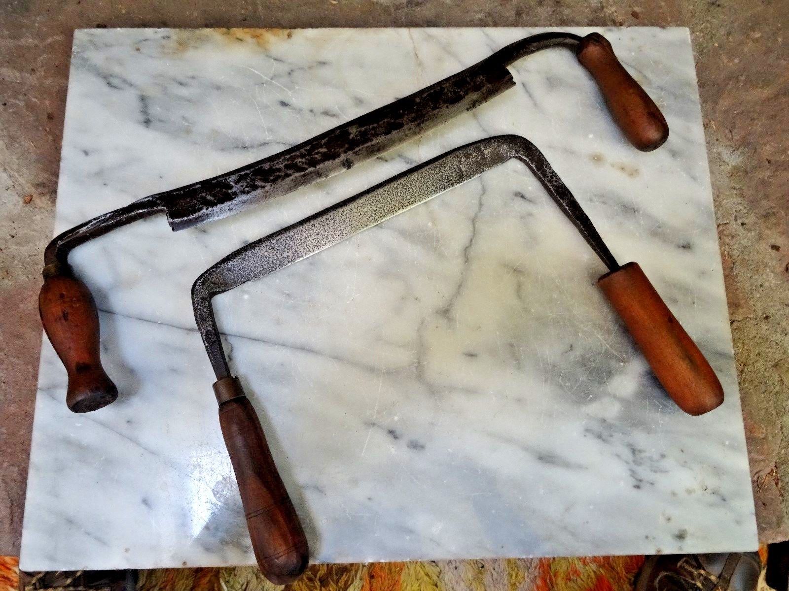 Antique DRAW KNIFE Blacksmith Made Carpenter Timber Framing Antique