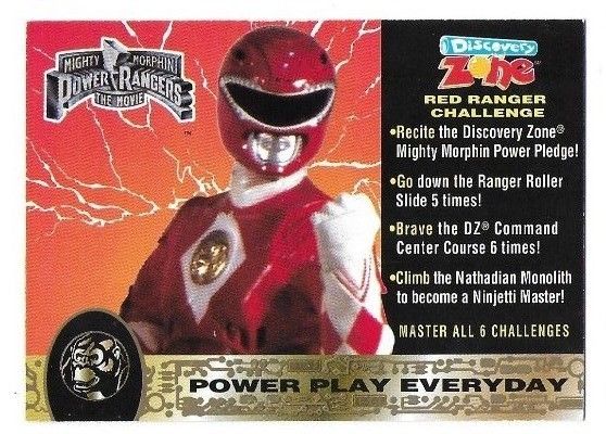 Promoking 1995 Promo Card 1 Power Rangers Movie Red Ranger