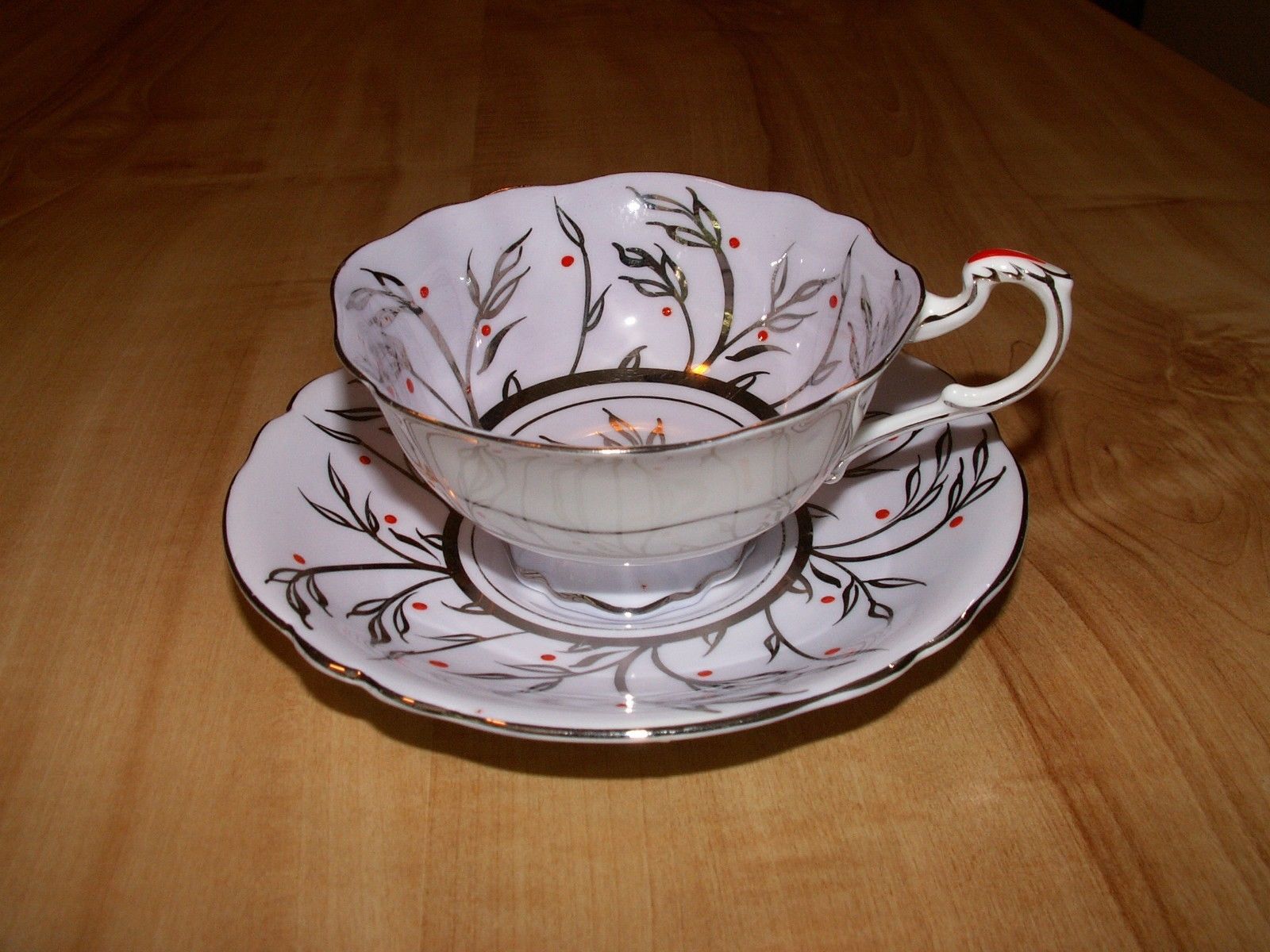 Vintage Paragon Tea Cup Teacup Saucer Inside Decor Pale Orchid