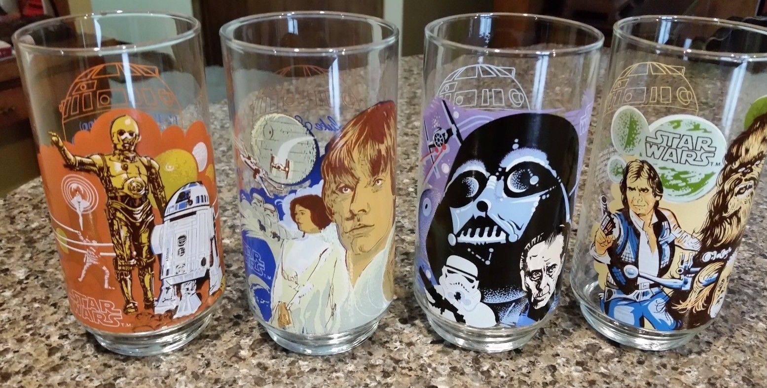 vintage star wars glasses from burger king