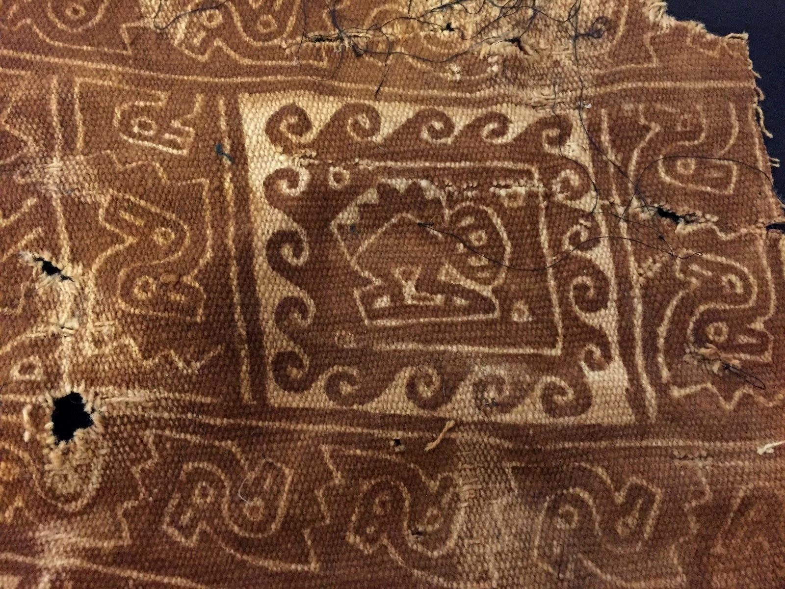 PRECOLUMBIAN Pre INCA TEXTILE FRAGMENT COLLECTED APPROX 50 YEARS AGO #5 ...