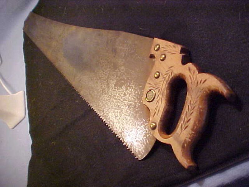 Vintage No. 10 Winchester 28" Handsaw 285 Skew Back Hand Saw Warranted