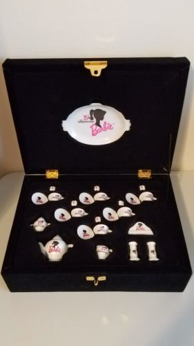 BARBIE 35th ANNIVERSARY TEA SET Miniature JC Penny NRFB MIB Mailer box