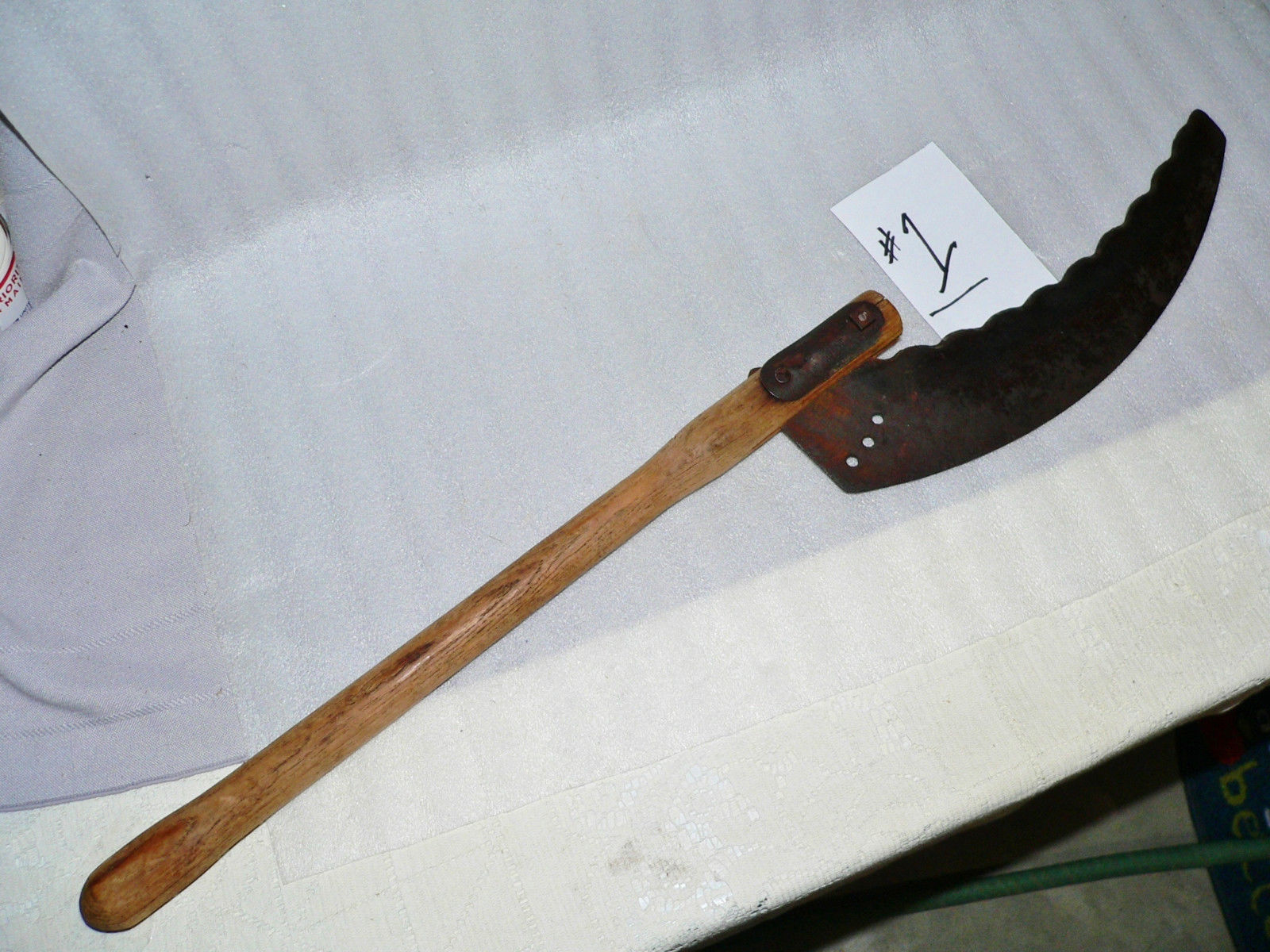 1 Antique Corn Stalk Cutter Sickle Scythe Hand Tool Farm Adjustable