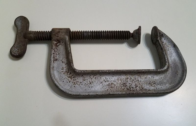 VINTAGE CINCINNATI TOOL CO 8" CCLAMP CLAMP NO. 540 MADE IN USA RUSTIC