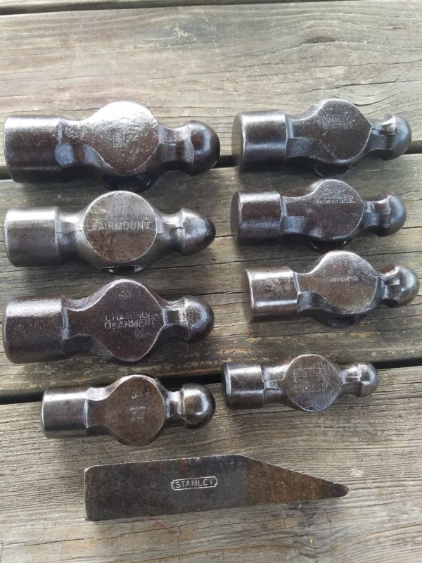 VINTAGE BALL PEEN HAMMERS/VINTAGE BLACKSMITH HAMMER HEADS Antique