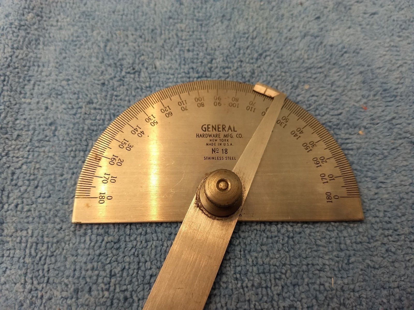 General Hardware Mfg. 18 Round Head Protractor Stainless Steel
