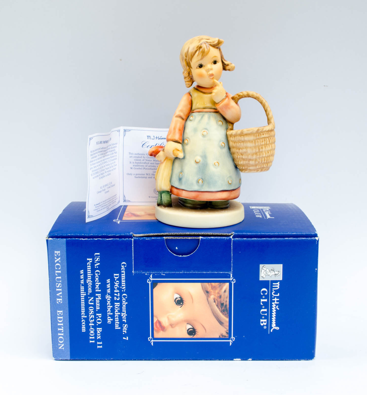 Rare New In Box Exclusive Hummel Club "Forget Me Not" #362 Figurine Girl -- Price Guide Details
