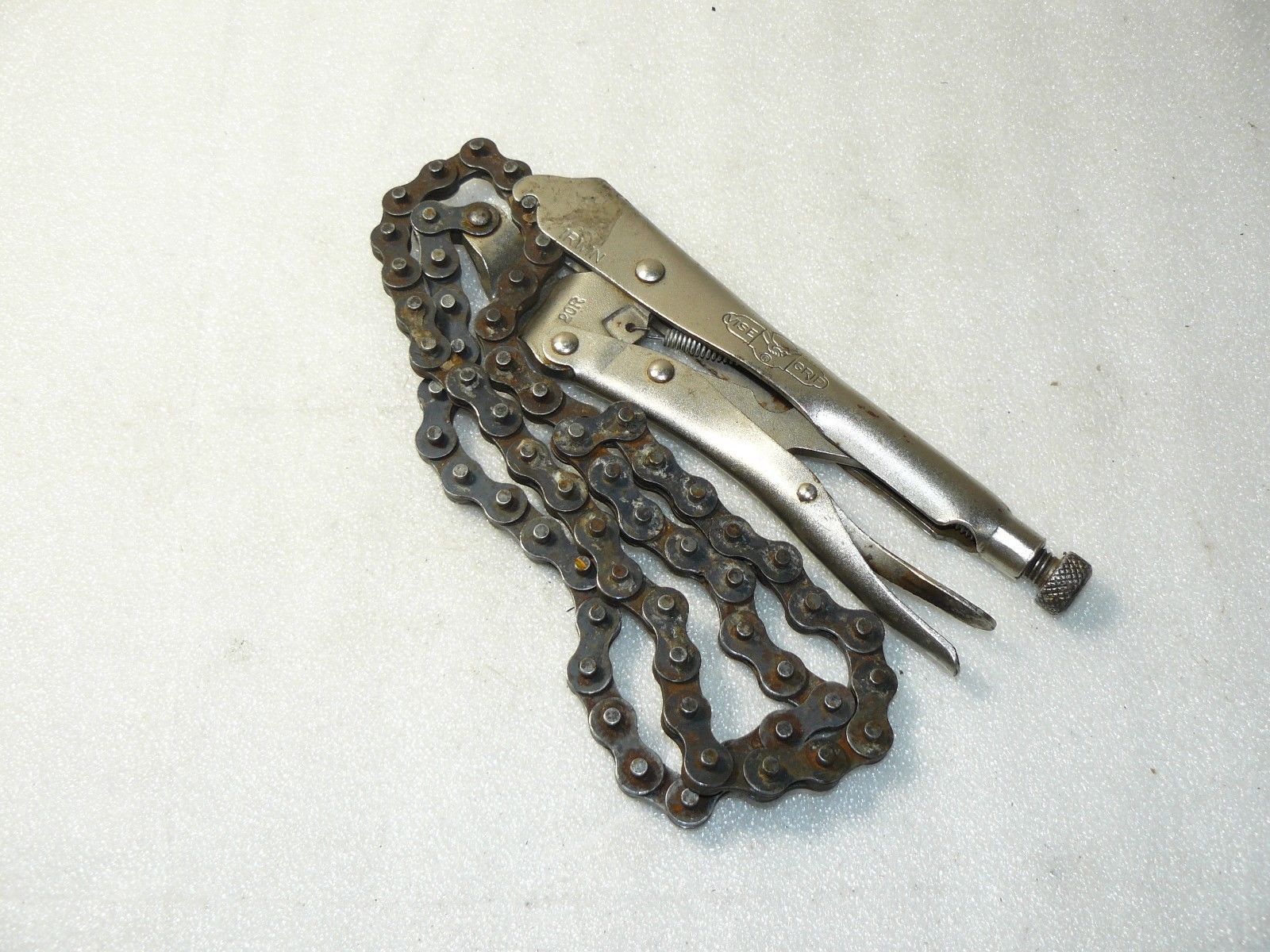 Vintage Irwin ViseGrip 20R Locking Chain Wrench Welding Clamp Pliers