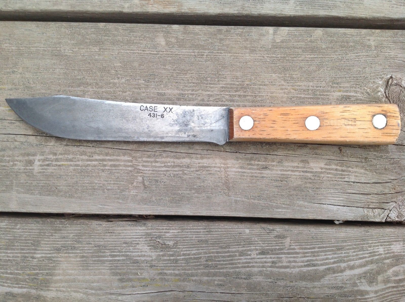 Vintage kitchen Chefs knife Case XX 431-6 BUTCHER KNIVES ANTIQUE
