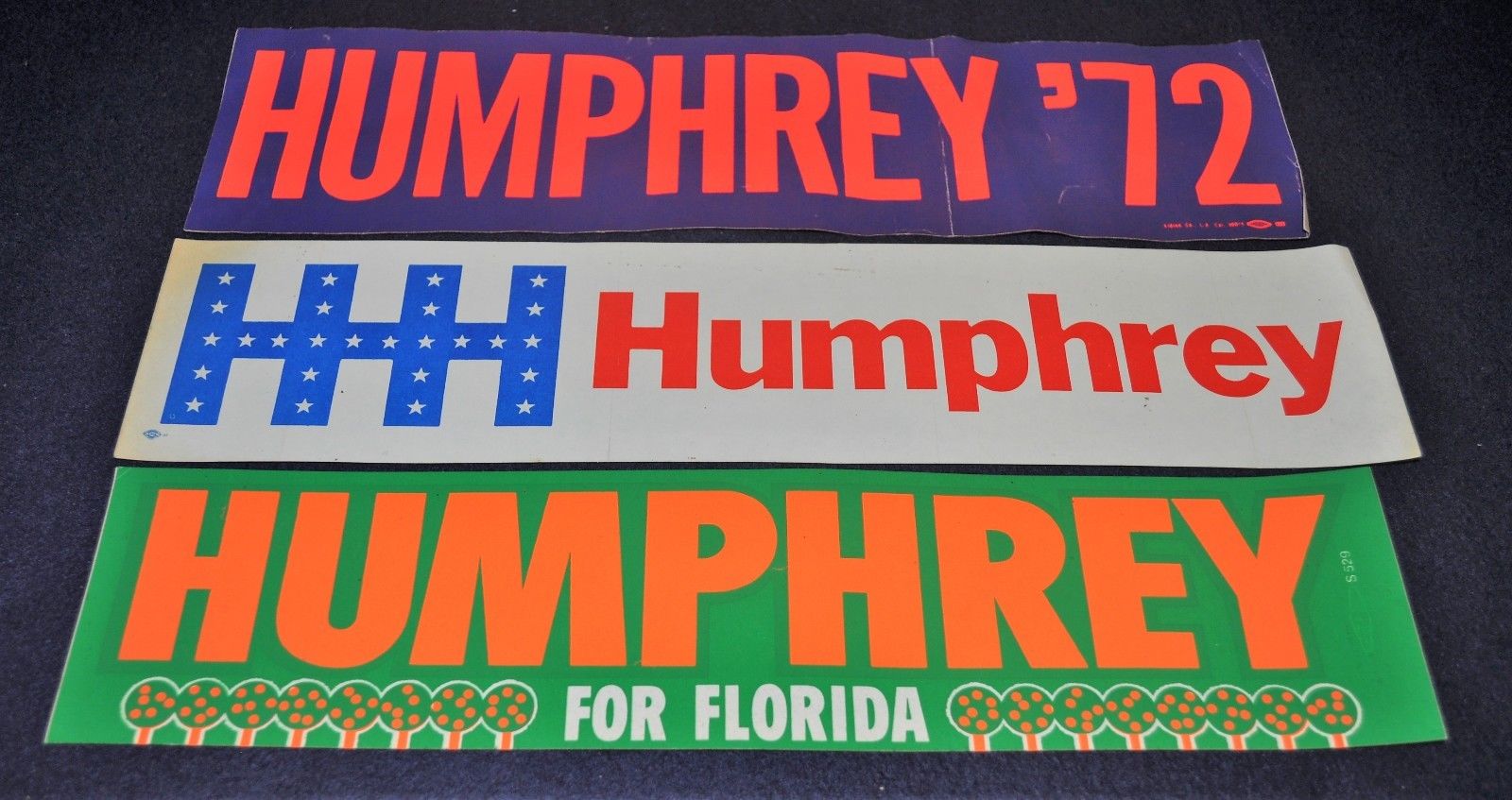 18 vintage 1968 72 president hubert humphrey political campaign political campaign bumper stickers