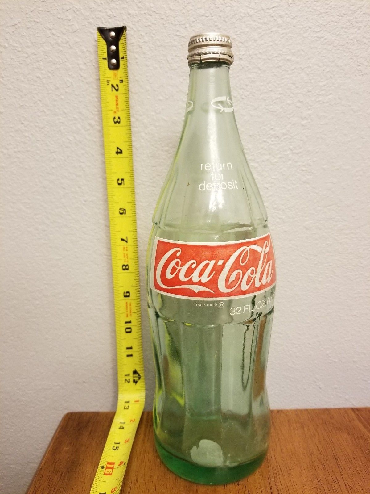 Large 32oz Empty CocaCola Glass Bottle Antique Price Guide Details Page