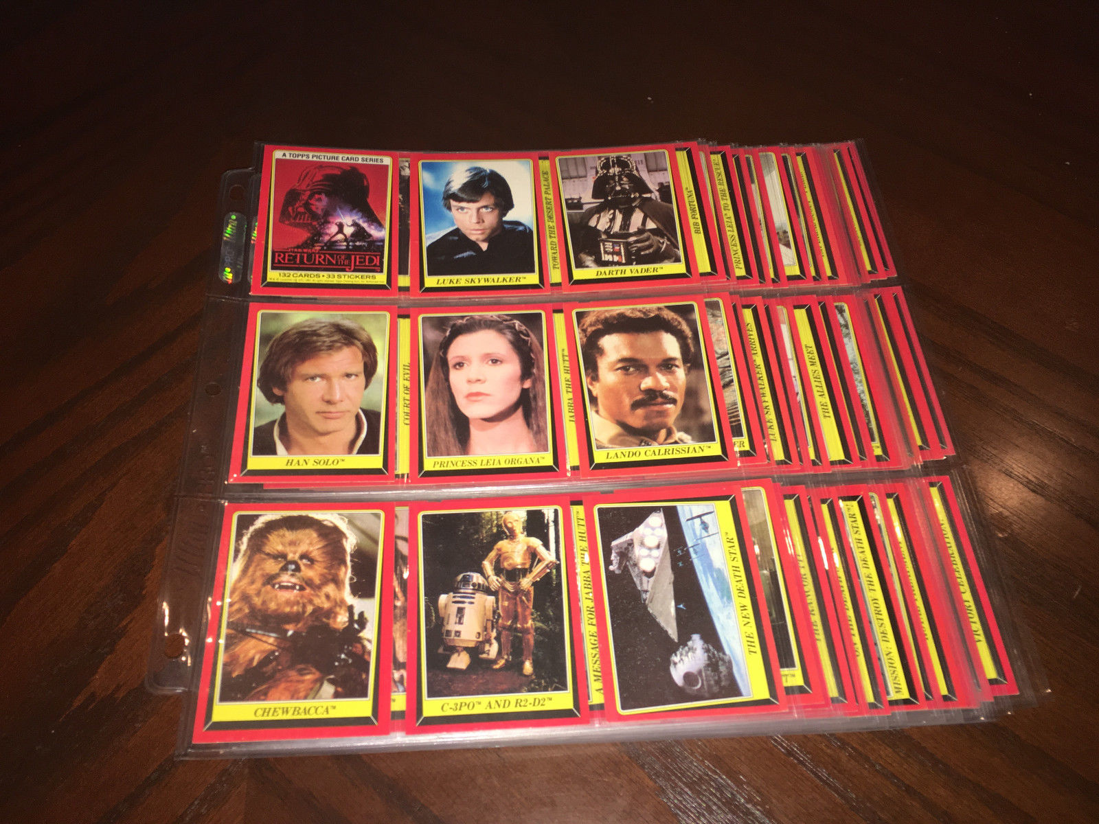 1983 topps star wars return of the jedi series 1 complete set of 132 